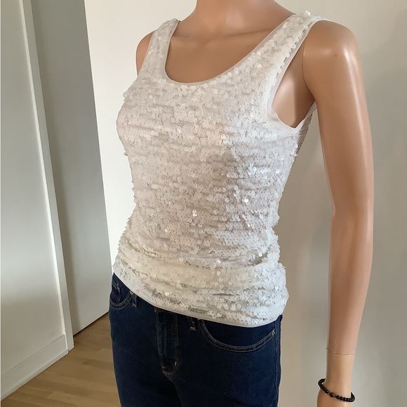 super eggshell sequin camisole from BCBGMaxazria - Picture 2 of 4